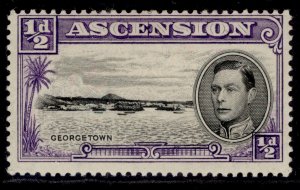 ASCENSION GVI SG38a, ½d black & violet, LH MINT. Cat £325. LONG 'E' CENTRE BAR