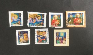 GB 2011. Christmas stamps. Used set of 7 on paper.