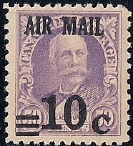 CANAL ZONE C4 10 on 50 cent J. Blackburn Stamp Mint OG NH VF