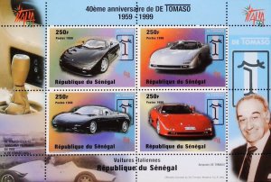 ITALIAN-ARGENTINA DRIVER A. 1999 DE TOMASO SPORTS CAR MODENA MNH** Sheet LX30-