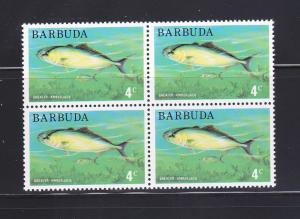 Barbuda 174 Block Of 4 MNH Fish