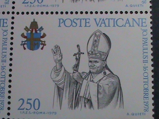​VATICAN CITY-1979 SC#645-7- INAUGURATION OF POPE JOHN PAUL II -MNH BLOCK- VF