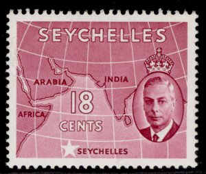 SEYCHELLES GVI SG162, 18c carmine-lake, LH MINT.