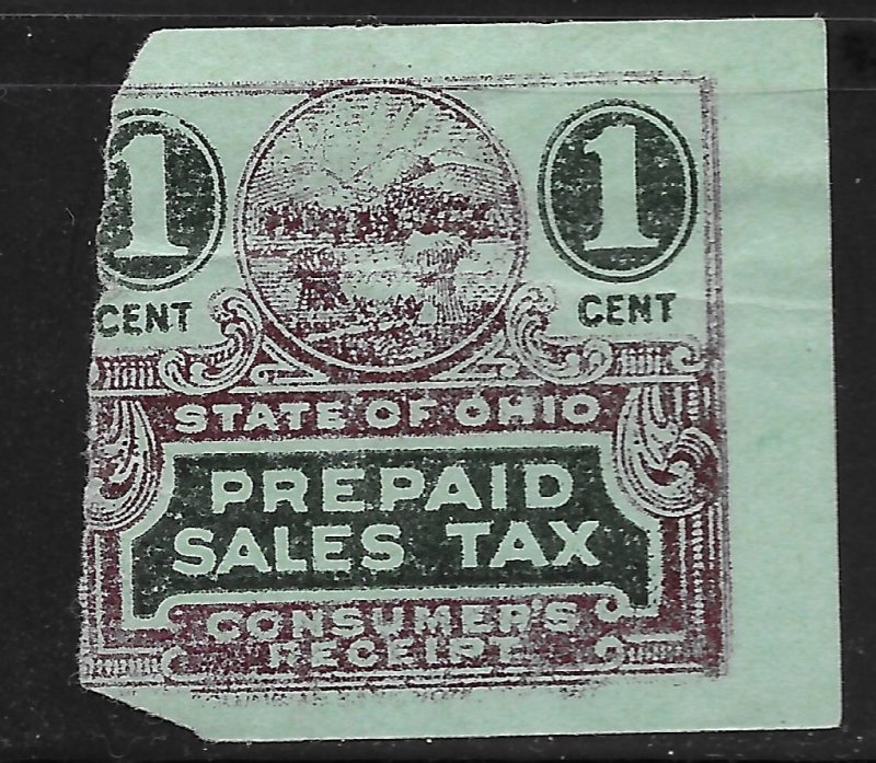 US 1c State of Ohio Prepaid Sales Tax