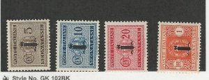 Italy Socialist Rep., Postage Stamp, #J1-J3, J9 Mint Hinged, 1944