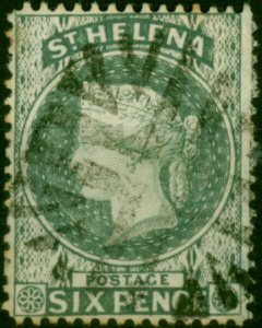 St Helena 1887 6d Grey SG44 Fine Used (3)