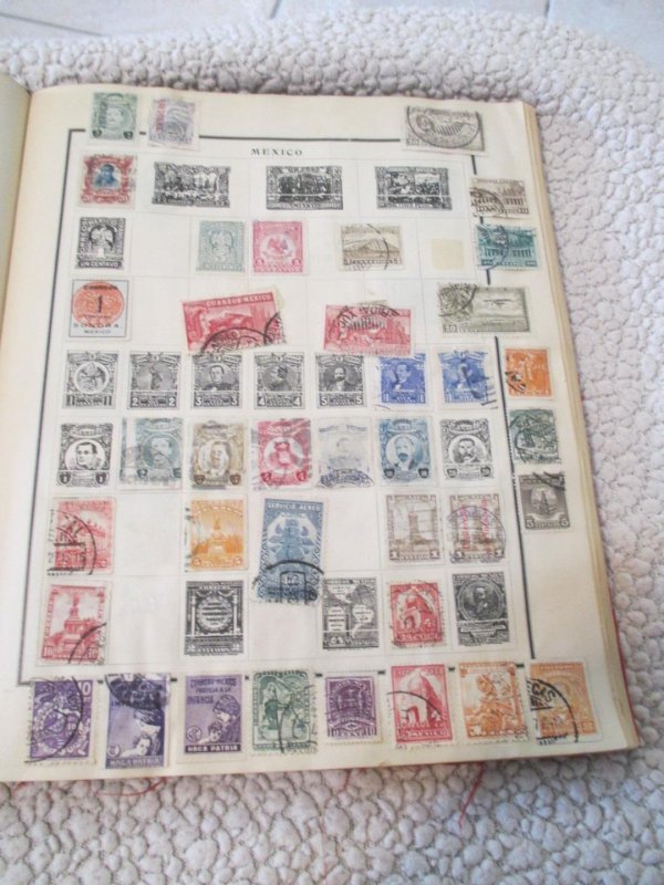 VEGAS - Battered 1928 Scott Album - OLD Stamps Incl China  >160 Photos! FE604