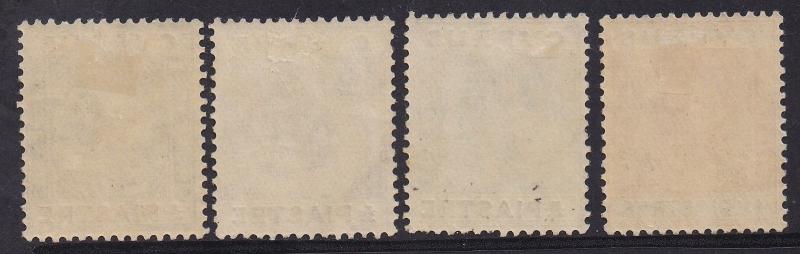 CYPRUS 1924 KGV 1/4PI 1/2PI 3/4PI AND 11/2PI