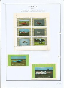 GRUNAY- 1982 - Light Aircraft - Sheets - Mint Light Hinged - Private Issue