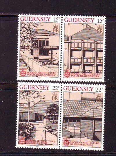 Guernsey Sc 348-51 1987 Europa stamp set mint NH