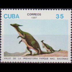 CUBA 1987 - Scott# 2958 Dinosaur 35c no gum
