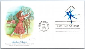 US FLEETWOOD CACHETED FIRST DAY COVER USA MODERN DANCE AT NEW YORK NY 1978