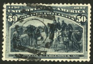 United States, 1893 Columbian Issue #240 Cat$175, 1893 50c slate blue, used, ...