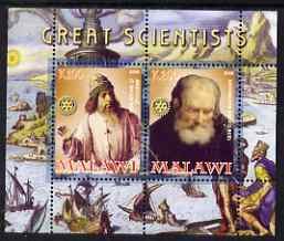 MALAWI - 2008 - Great Scientists #1 - Perf 2v Sheet - MNH -Private Issue