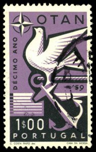 PORTUGAL Sc 846 USED - 1960 1e - Symbol of Hope and Peace