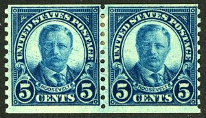 U.S. #602 MINT PAIR OG HR