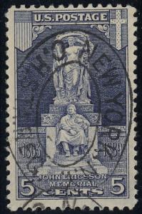 US #628 Ericsson Memorial 5c used