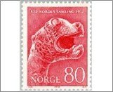 Norway Used NK 689   Academic animal head, archeological find in Oseberg Br...