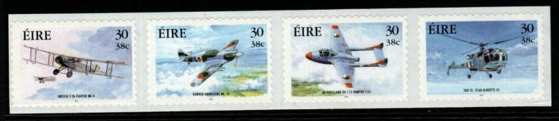 IRELAND SG1368/71 2000 MILITARY AVIATION SELF ADHESIVE MNH 