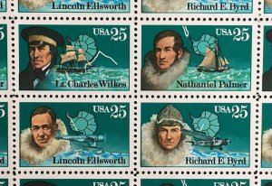 1988 sheet Antarctic Explorers Sc# 2386-2389