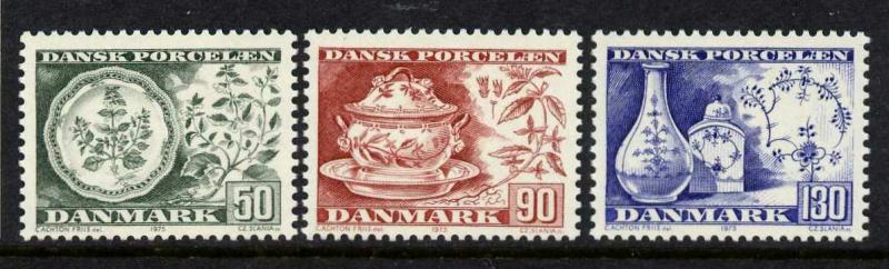 Denmark 567-9 MNH Danish China, Flowers