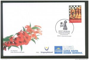 2017 WORLD YOUTH CHESS CHAMPIONSHIP URUGUAY  FDC COVER HORSE TOY BOARD GAMES ...