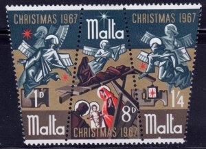 Malta, 1967, Christmas Block Issue, #375-377, MNH, ++