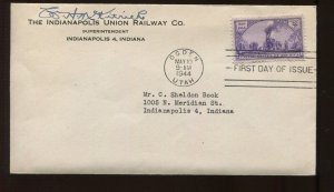 William H. McKitrick  Head of Union Station RR Indianapolis Signed Cover LV6256