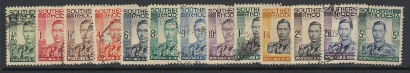 Southern Rhodesia, Scott 42-54 (SG 40-52), used