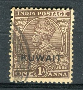 KUWAIT; 1920s early GV Optd. issue fine used 1a. value