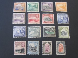 Cyprus 1938 KGVI Sc 143-55 set MH