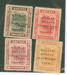 Brunei #169/188/209/208 Unused