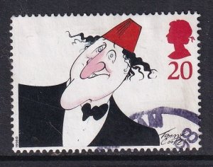 Great Britain  #1809 used 1998  comedians 20p