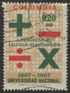 Colombia C510 (used) 20c National University, Data Processing Congress (1968)