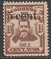 HONDURAS 173, 5¢ ON 10¢ UNUSED, HINGED, ORIGINAL GUM. F-VF. (437)