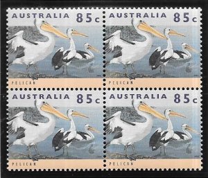 Australia #1283 85c Pelican  (MNH) Block of 4 CV $6.40