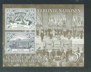 UN Vienna issue  #188 UN 50th Anniversary mnh Souvenir Sheet