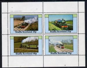 Staffa 1982 Steam Locos #12 perf  set of 4 values (10p to...