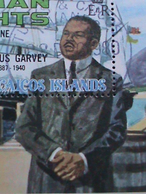 ​TURKS & CAICOS ISLAND 1980-SC#540 HUMAN RIGHTS -MARCUS GARVEY CTO S/S VF