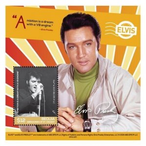 Bequia 2019 - Elvis Presley - Ambition is a Dream - Souvenir Stamp Sheet - MNH