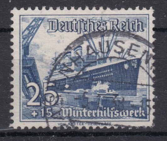 Germany 1937 Sc#B114 Mi#658 used Ship (DR1230)