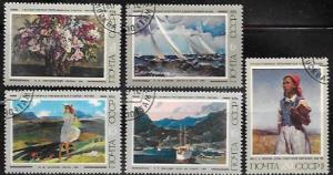 Russia # 4230 - 4234. Set of 5 Famous paintings by Russian Artists