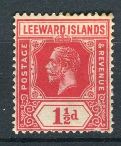 LEEWARD ISLANDS; 1920s early GV issue Mint hinged 1.5d. value