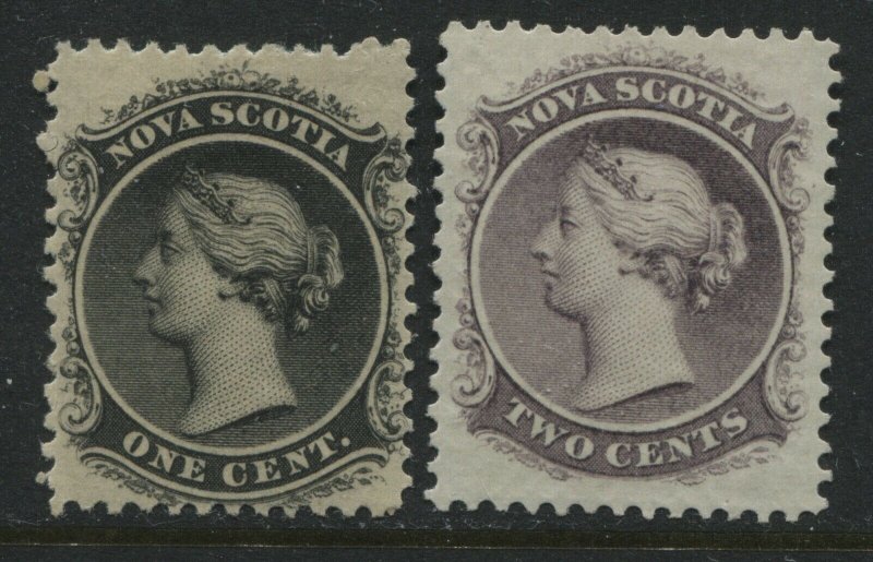 Nova Scotia QV 1860 1 cent and 2 cents unmounted mint NH