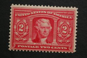 United States #324 2 Cent Louisiana Purchase 1904 OG