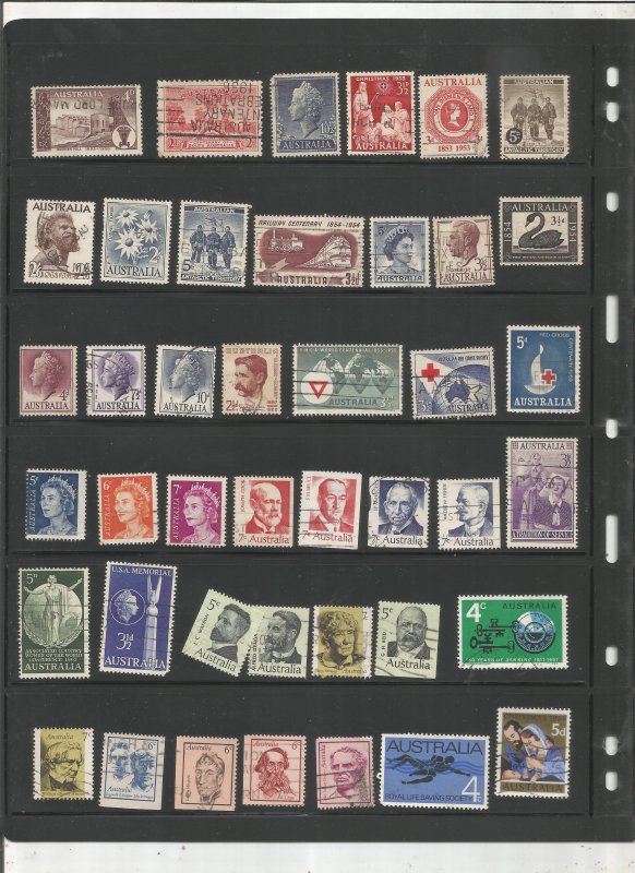 AUSTRALIA COLLECTION ON STOCK SHEET, MINT/USED