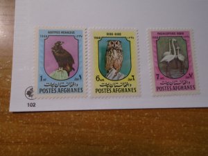 Afghanistan  #  777-79   MNH   Birds