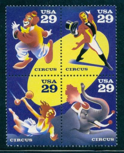 2750-2753 29c Circus Fine MNH OA1983