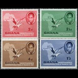 GHANA 1957 - Scott# 1-4 Indep.-Pres. Set of 4 LH