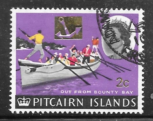 Pitcairn Islands 74: 2c on 2d Oarsman and Longboat, used, F-VF